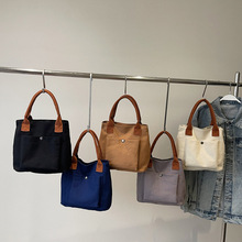 日韩休闲小众托特包女式手提布艺包女新款2024洋气冬季小布包女包