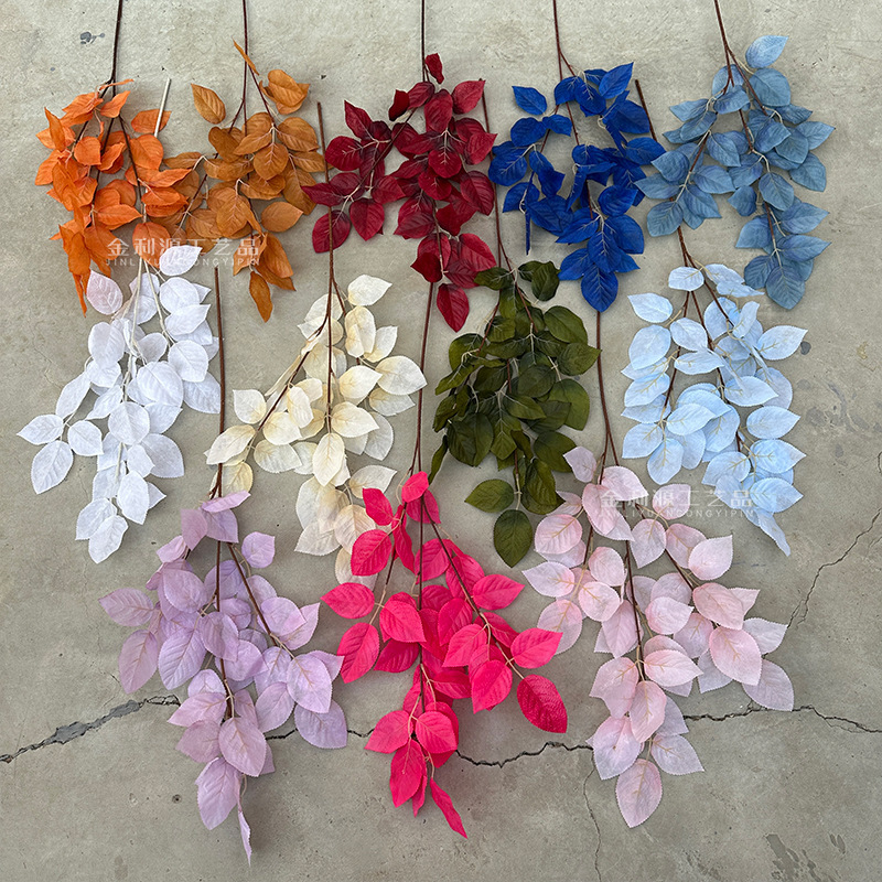 Wedding Simulation Rose Leaves Autumn Leaves Wedding Hall Ceiling Flower Arrangement High Leaves Wedding Simulation Rose Leaves Autumn Leaves Wedding Hall Ceiling Flower Arrangement High Leaves