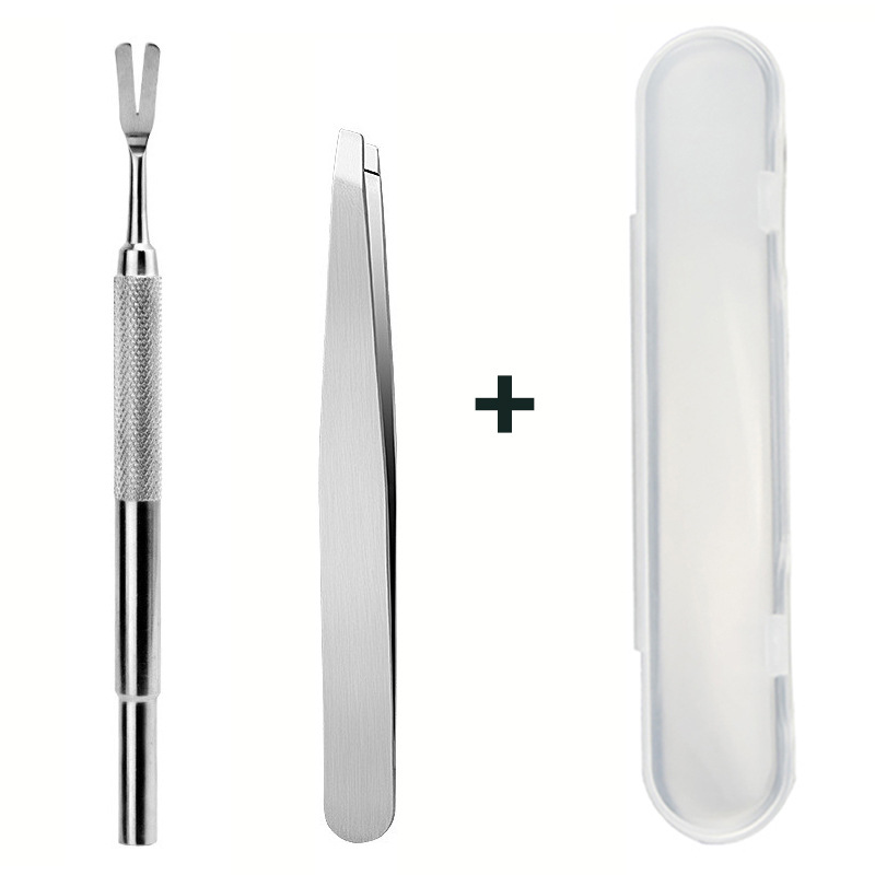 실버 강아지 이 털 제거 포크 2종 세트 - A