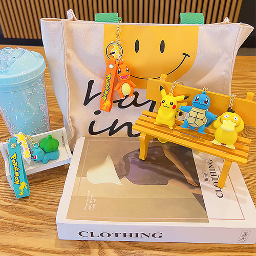 Pokémon Pichu cartoon keychain wholesale bag pendant ins school bag small pendant cute car key chain