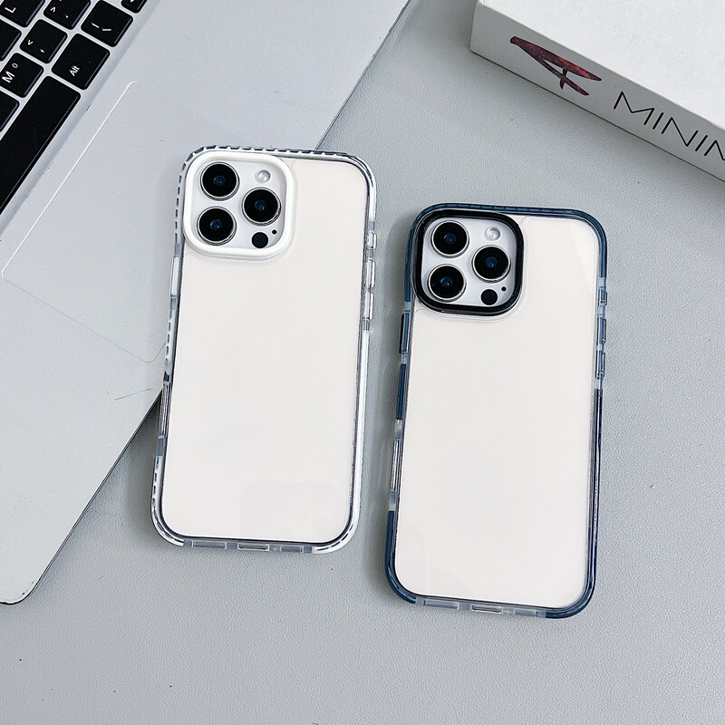 iPhone17に適した高透明度2.0 TPEツートンカラーケース、Apple11耐衝撃保護ケース、アクリル製コントラストカラーシェル|undefined