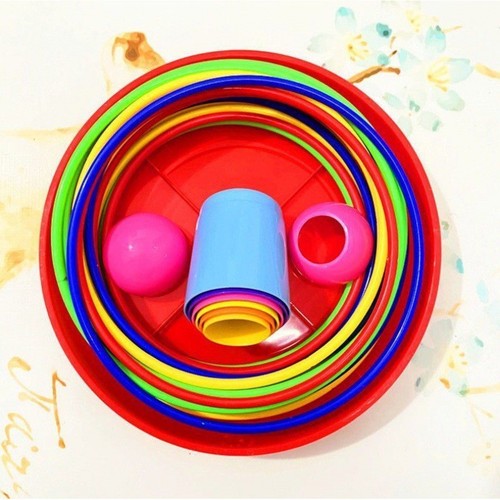Children's throwing hoop toy rainbow hoop ring parent-child indoor and outdoor educational kindergarten tower stall stall wholesale