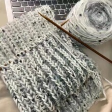 现货批发渐变色长毛手混线 DIY手工粗线梦幻色钩织围巾毛线团
