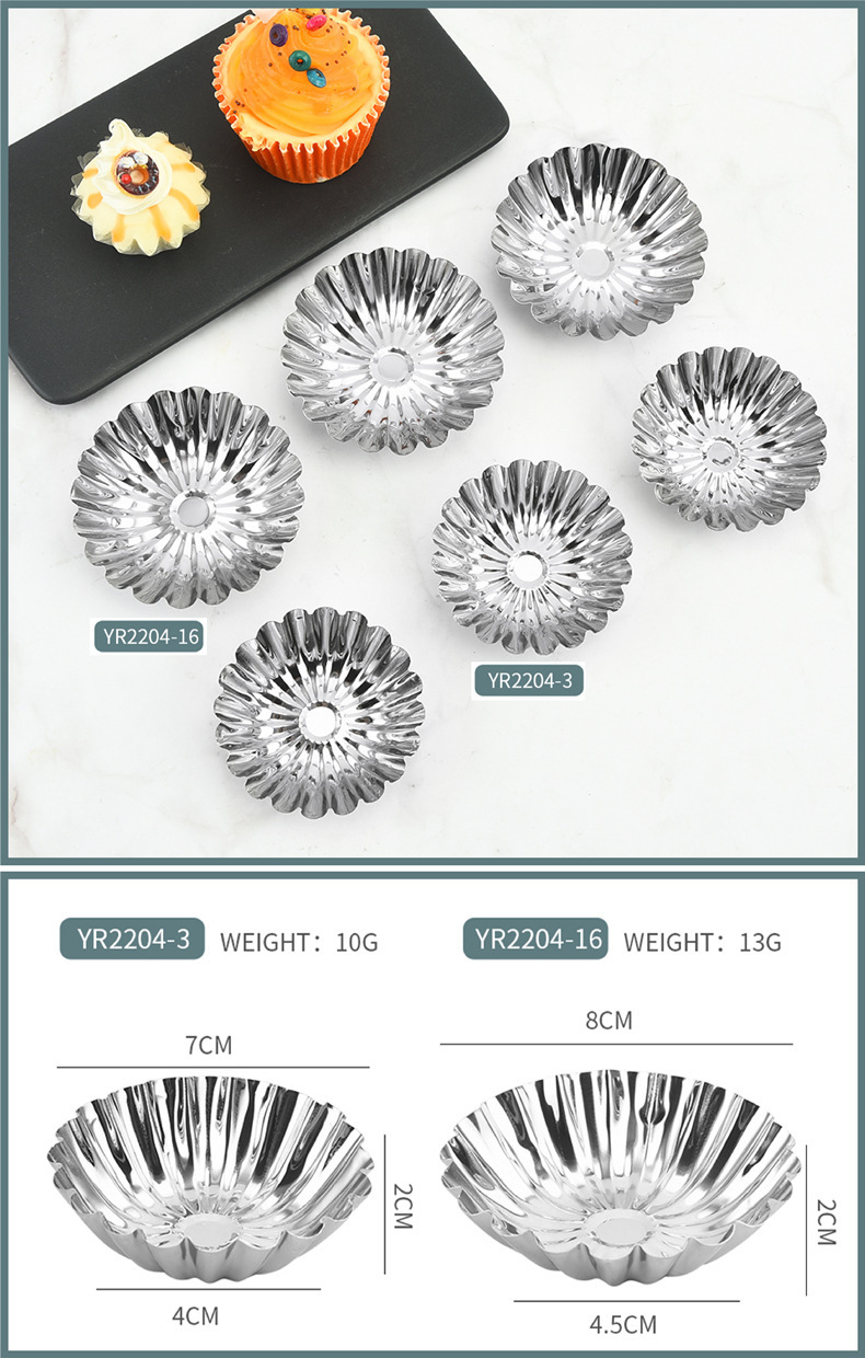 不锈钢蛋糕模马芬杯加厚花边蛋塔蛋挞模葡挞菊花盏椰子蛋挞盏模具详情37