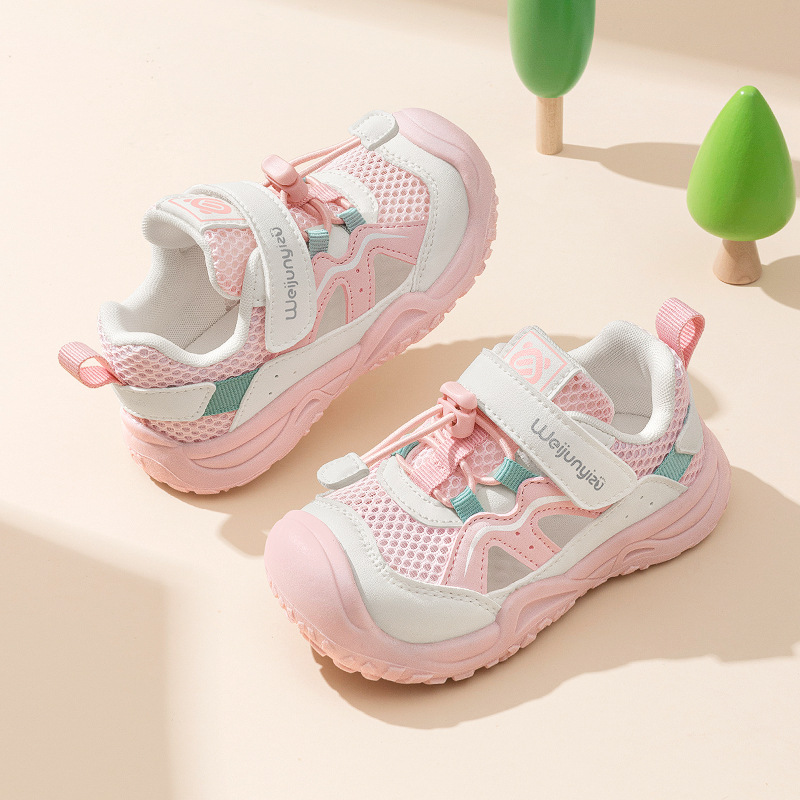 2025 New Summer Toddler Shoes Baby Boys Sandals Non-Slip Soft Sole Baby Shoes Mesh Breathable Girls Shoes