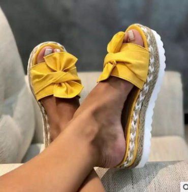 Sandalias de gran tamaño de comercio exterior sandalias y pantuflas de cáñamo Xia Ou sandalias de mujer talla 414243