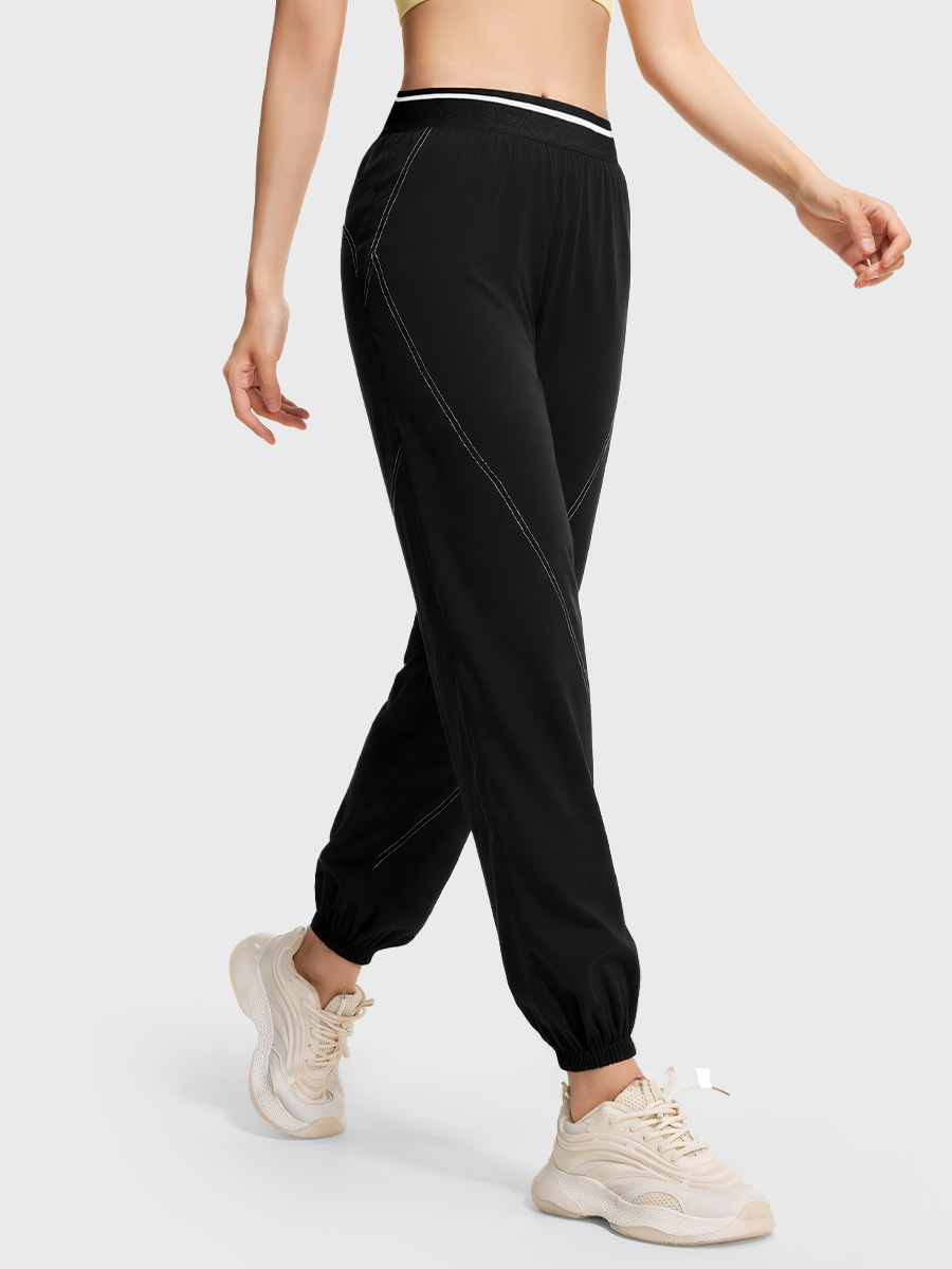 Juyitang primavera y verano pantalones finos de secado rápido para mujer pantalones deportivos de entrenamiento elásticos y transpirables para correr holgados