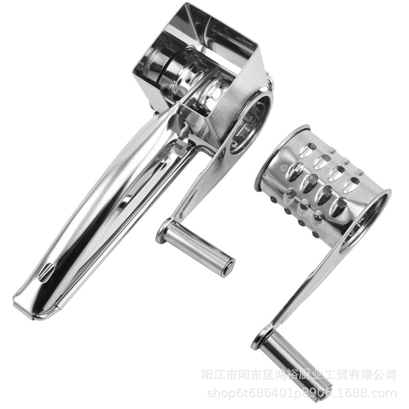 Amazon Venta caliente de acero inoxidable queso rallador cocina hogar creativo mano queso rallador fábrica en stock