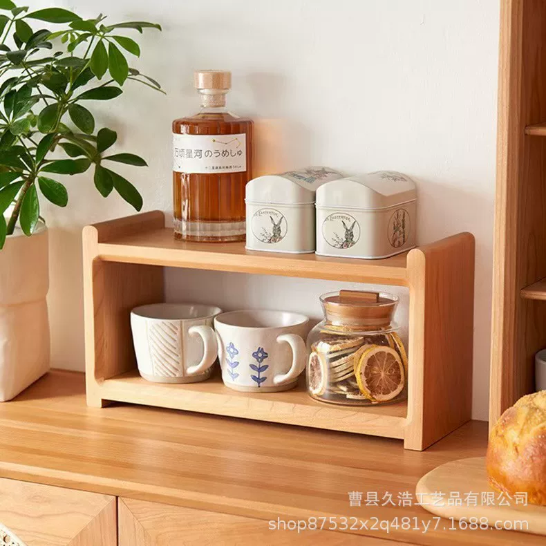 Bamboo water cup rack home kitchen table kung fu tea cup rack multi-functional tea set storage rack