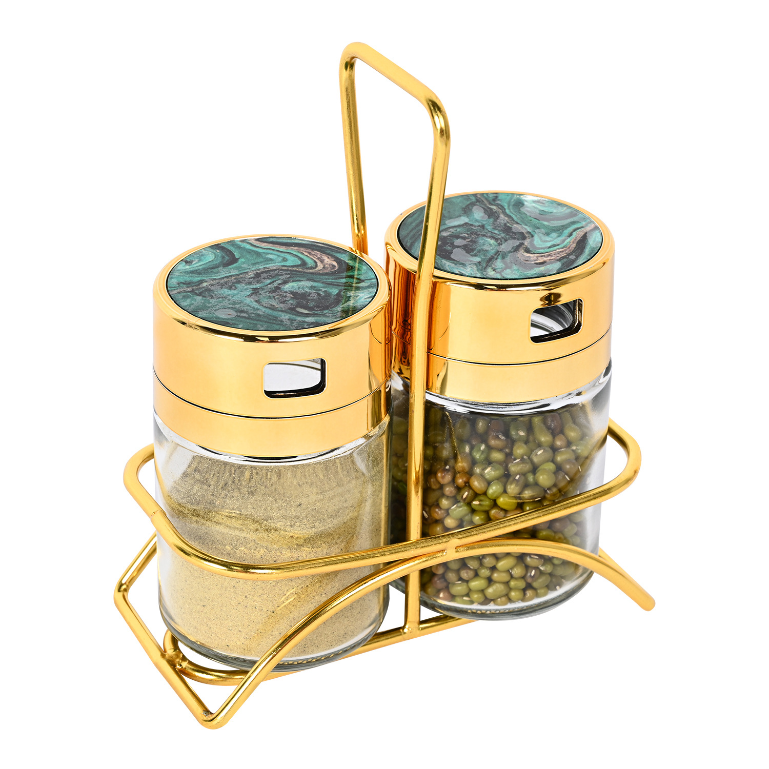 Nueva caja de condimento traje condimento Tarro de almacenamiento de cocina frasco de sal sellado a prueba de humedad caja de condimento doméstico botella de condimento de vidrio