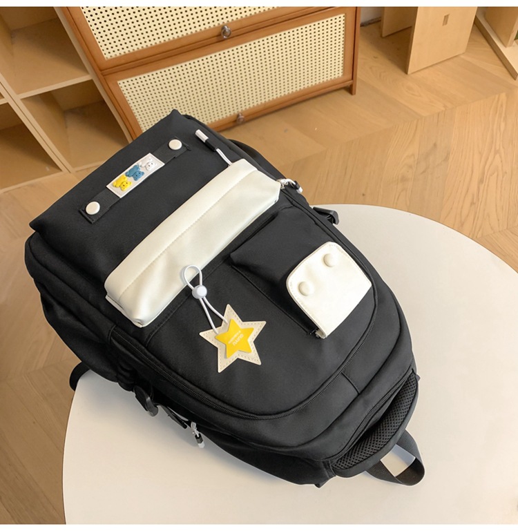 Kids Backpacks New Ins College Style Large Capacity Schoolbag Backpack Solid Color Value Student Bag_voghion.com