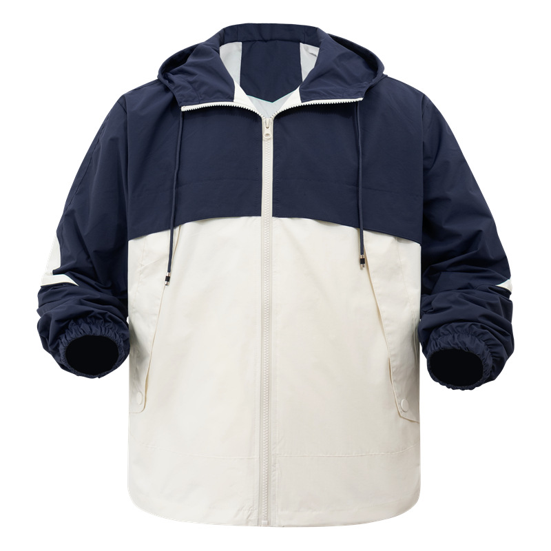 Primavera y otoño chaqueta deportiva para hombres y mujeres con cremallera de empalme suelta trajes de asalto casuales sueltos encapuchados abrigos de pareja