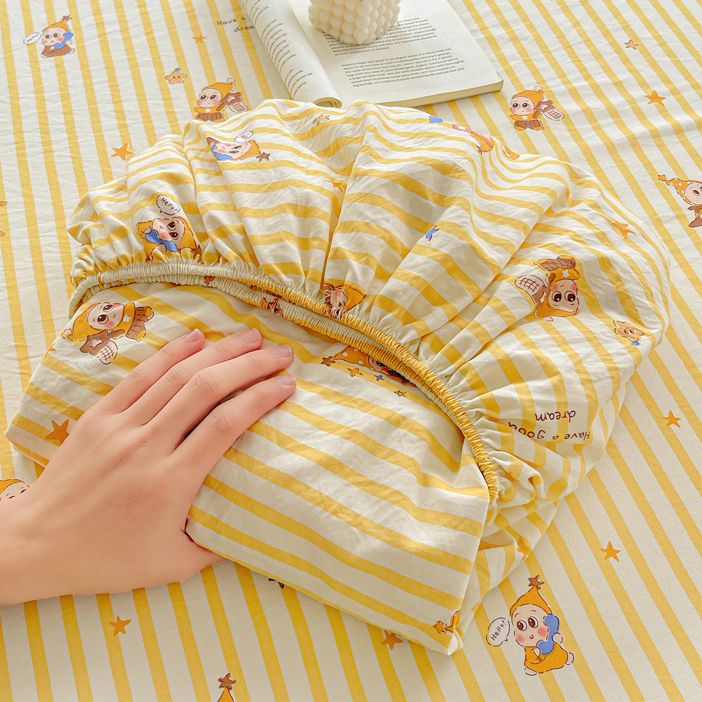Madre y bebé dormir desnudo de una sola pieza camisa de cama de doble capa de hilo lavable alfombra Dream cubierta de cama cubierta protectora de colchón cubierta de cama cubierta de polvo