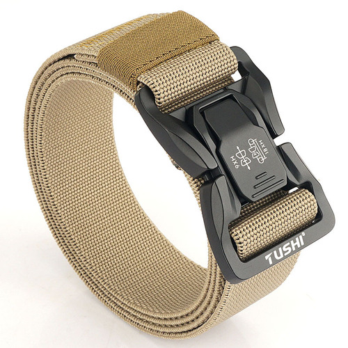 New tactical alloy buckle training pants with nylon belt outdoor versatile workwear quick-release men's belt wholesale