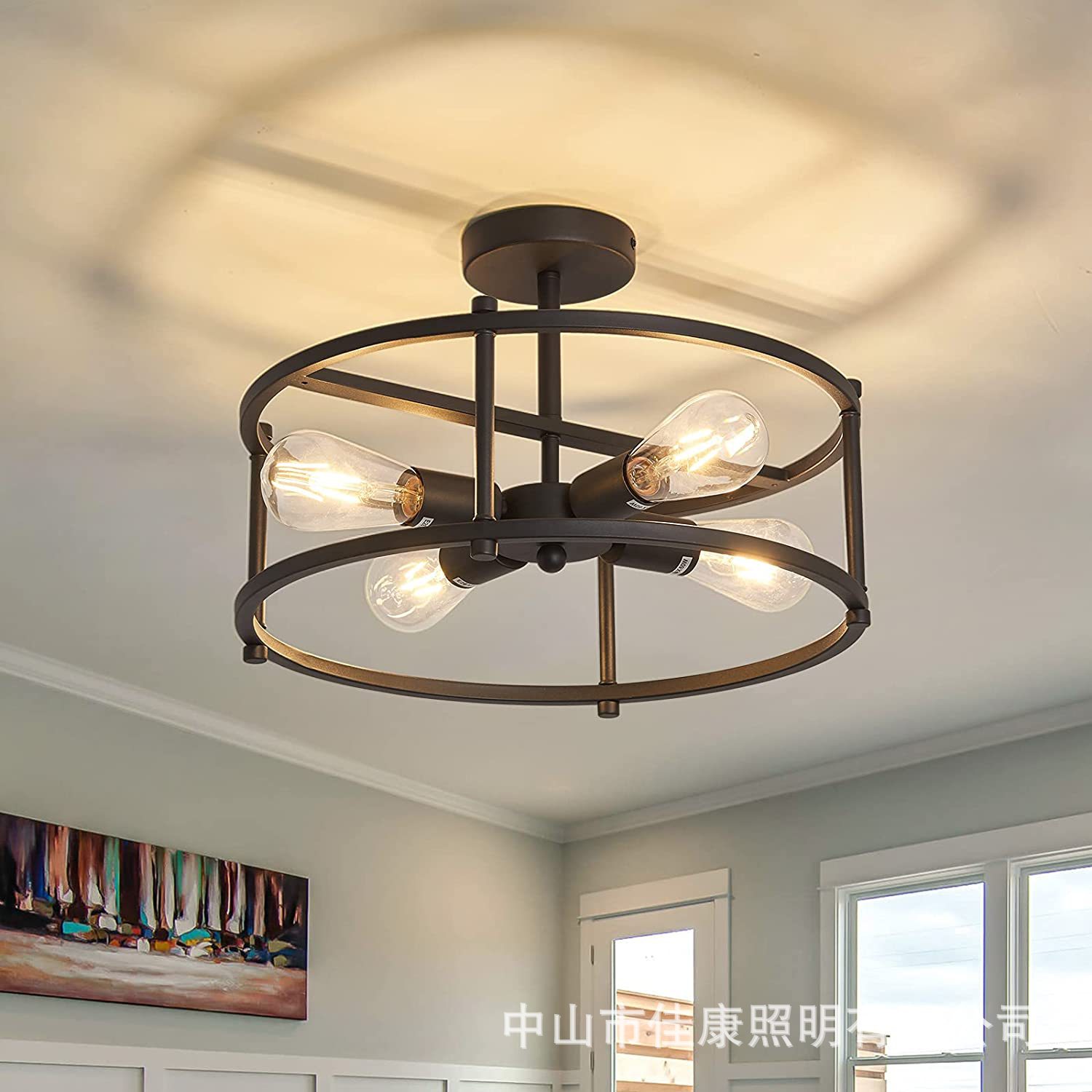 retro ceiling light