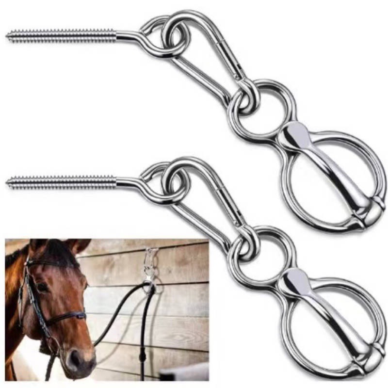 马术用品厂家生产销售不锈钢/发黑拴马扣马绳扣三件套