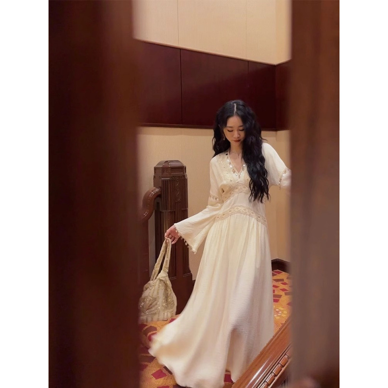 三吉黑花兰芳曲早秋新中式穿搭连衣裙子民族风女款2025年新款|undefined