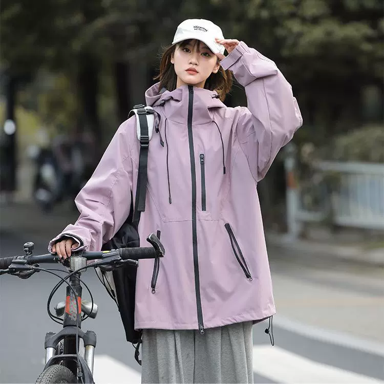 冲锋衣外套户外三防新款夹克宽松登山服防风保暖情侣款夹克男外贸