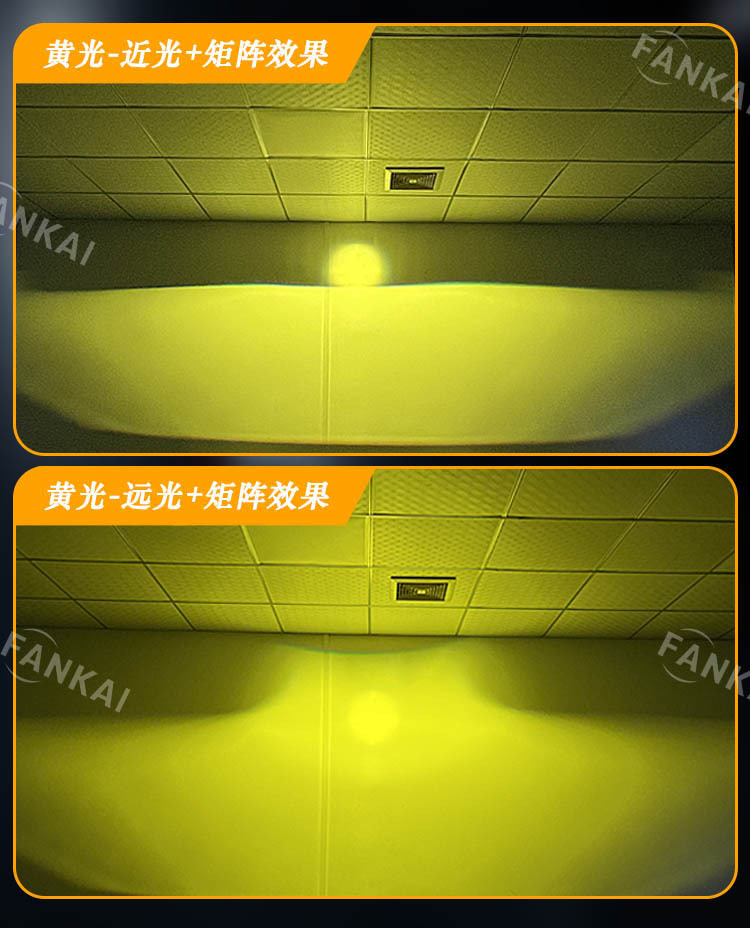 2.0 pulgadas doble luz doble luz directa LED lente de lámpara de niebla láser adaptable para soporte universal a prueba de agua