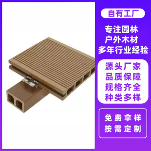 Plastic Wood Flooring Wholesale Outdoor Courtyard Terrace Second Generation Co-Extruded Wood Grain 3D Embossed Wood Plastic Floor Park Plank Road