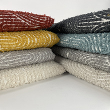 雪尼尔色织提花网红沙发抱枕地垫提花面料舒适绒感浓密祥云图时尚