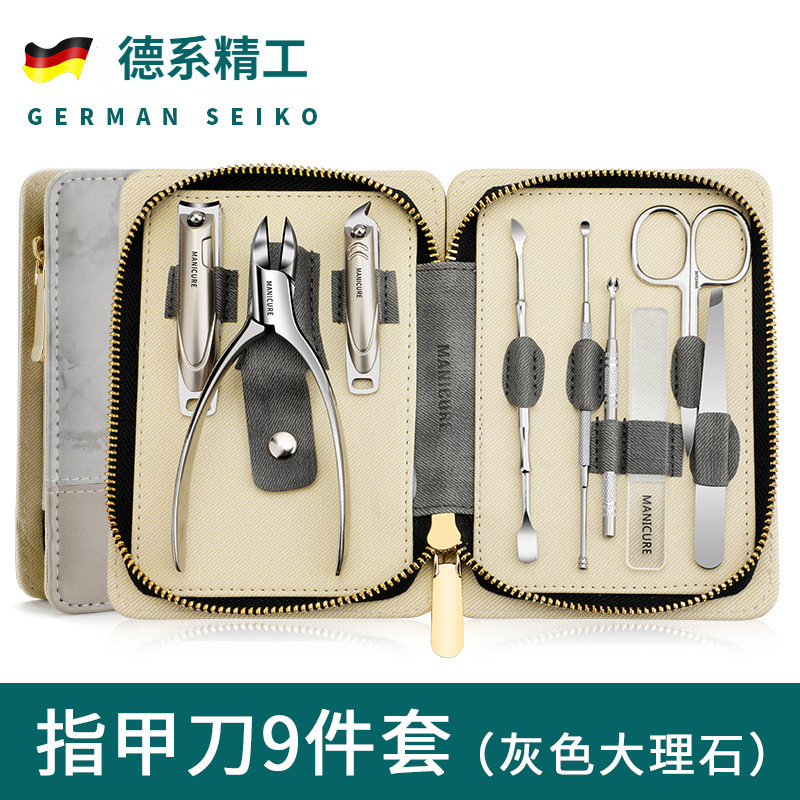 Set de 9 piezas de mármol gris