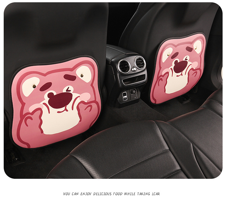 Strawberry Bear Cute Lady Cartoon Car Seat Back Anti-Kick Pad Car Seat Back Anti-Fouling Pad Anti-Dirty Pad
