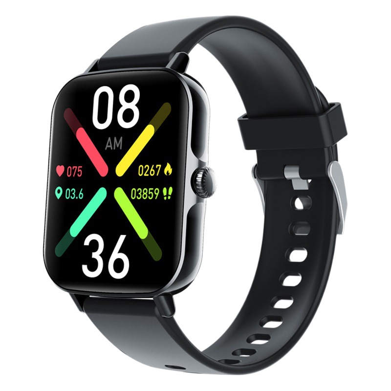 Nueva F107 glucosa en sangre reloj inteligente temperatura corporal llamada bluetooth presión arterial oxígeno en la sangre asistente de voz ritmo cardíaco pulsera deportiva