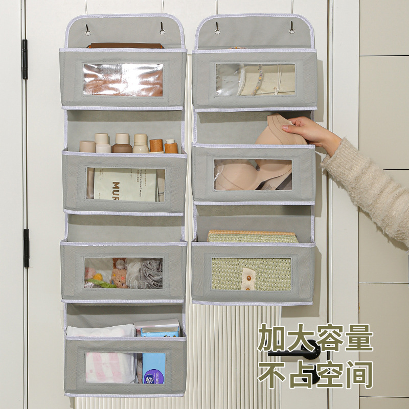Nueva puerta transfronteriza de varias capas, bolsa para colgar en la parte trasera del dormitorio, bolsa de acabado de juguetes, ropa interior para colgar en la pared, almacenamiento en capas