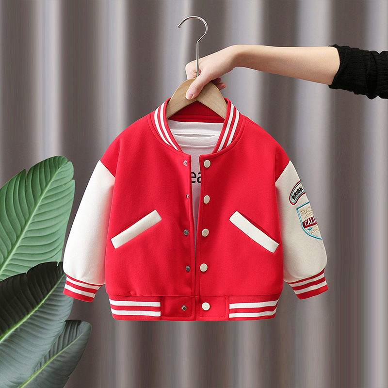 7842 chaqueta de uniforme de béisbol para niños modelos de primavera y otoño 2025 nuevos tops de primavera de moda fresca para niños chaqueta coreana