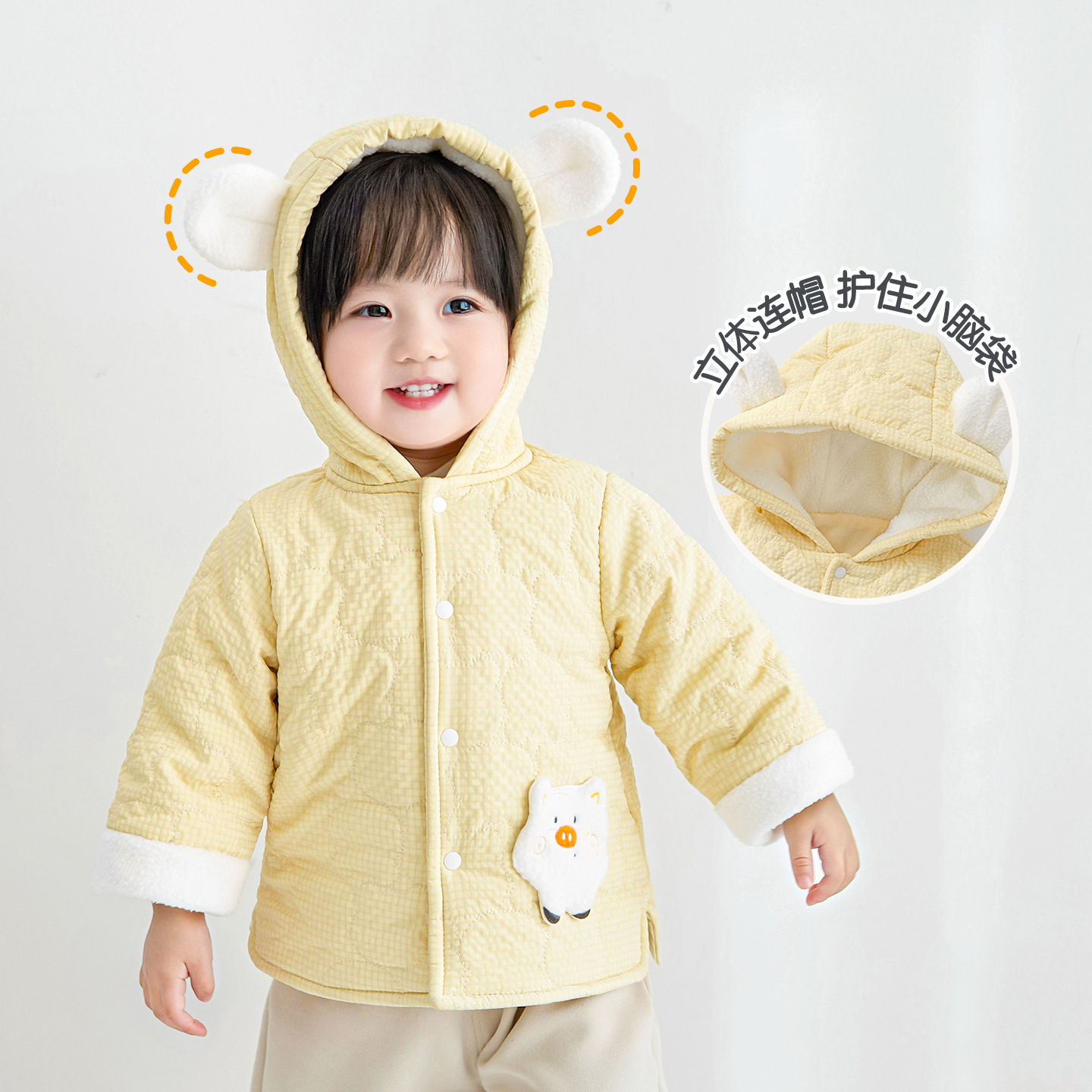 Chaqueta de algodón para bebés otoño y invierno para niños y niñas chaqueta de algodón para niños chaqueta de invierno con chaqueta de algodón cálida para bebés chaqueta de algodón