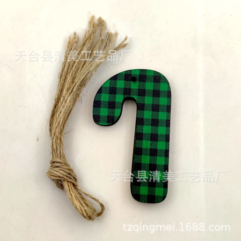 33 modelos de cuadros verdes y negros serie navideña piezas de madera colgante de decoración navideña se pueden combinar libremente 10 piezas en un paquete