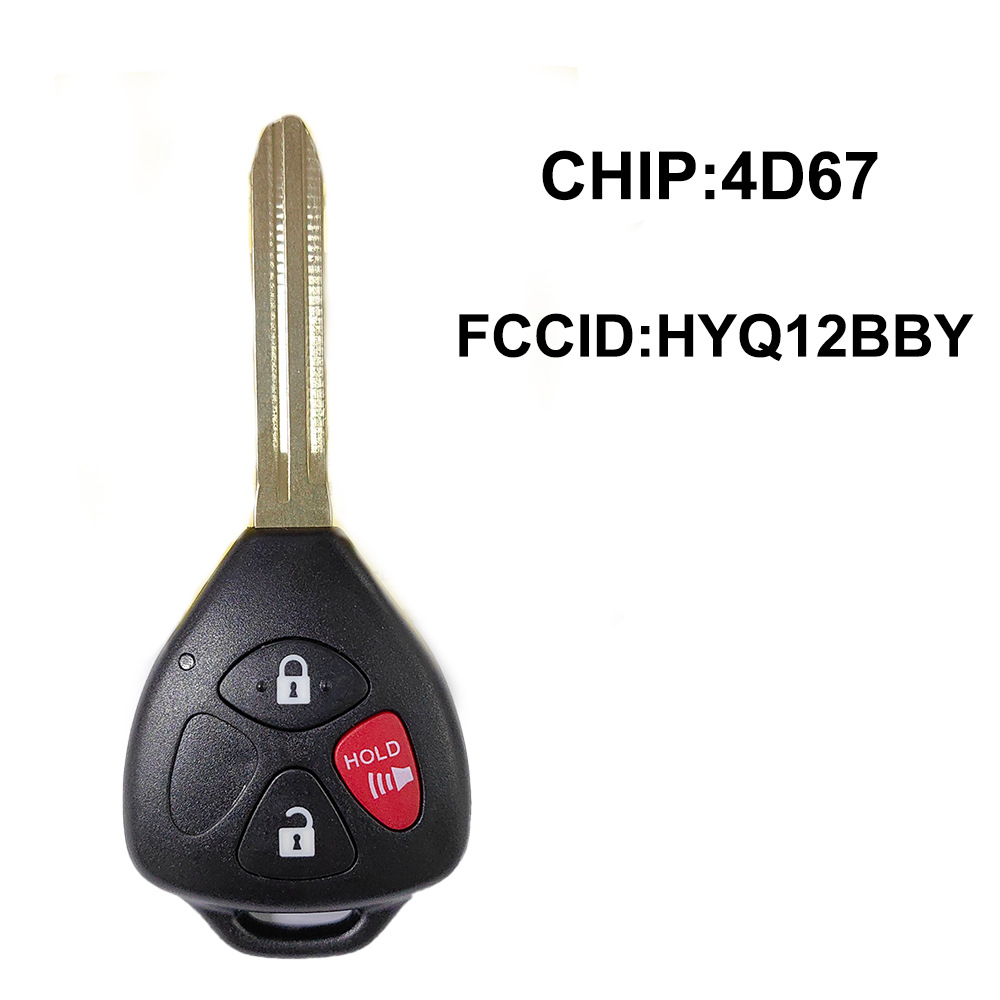 Toyota Toyota Camry Corolla 3-Button Key HYQ12BDC (Car Keys) - a-style-4d67-chip