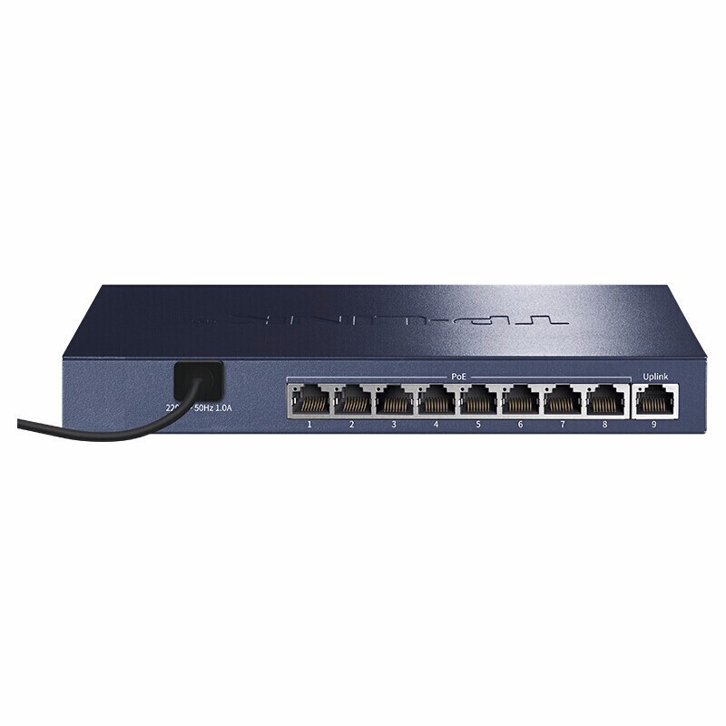 TP-LINK TL-SG1009PH 9口全千兆以太网PoE交换机8个POE口 监控 AP