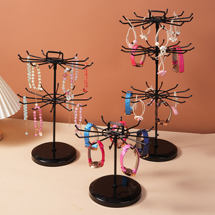 Iron Detachable Rotating Jewelry Display Stand Night Market Stall Bracelet Bracelet Display Stand Headband Necklace Storage Rack