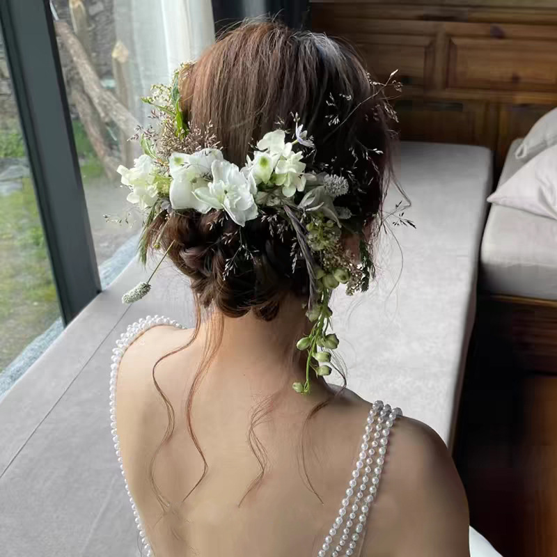 44g Weight Hair Clip Hair Accessories Type 1 Piece Quantity Elegant Bridal Romantic Women's Flower Cloth Hair Clip