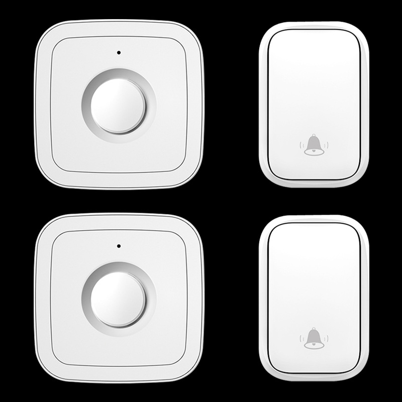 门铃无线家用二拖二超远距离遥控智能门玲防水门铃不用电池自发电