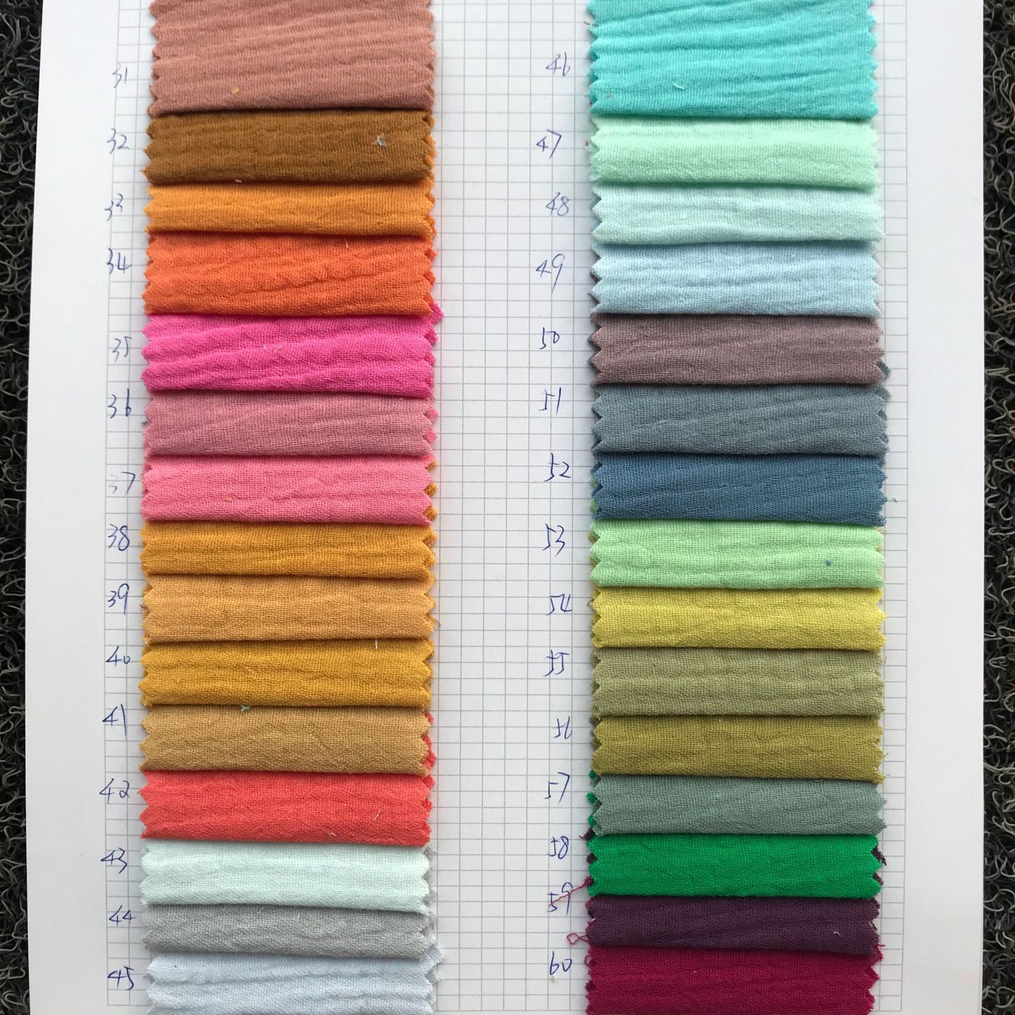 SFSY5003 al por mayor 100% algodón orgánico tulle tela de gaza doble ropa de bebé