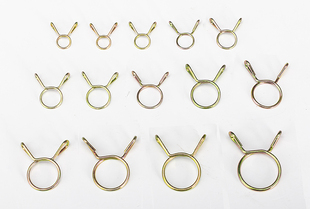 ✅ Quick Installation Hand Pinch Single Steel Wire Galvanized Pipe Clamp Ring Gas Water and Oil Pipe Clamp Throat Metal Spring Hose Clamp Clamp Buckle