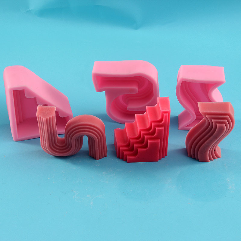 Cross-border geometric shape silicone mold for scented candles, Nordic minimalist style, scented candle mold BK8093-8095