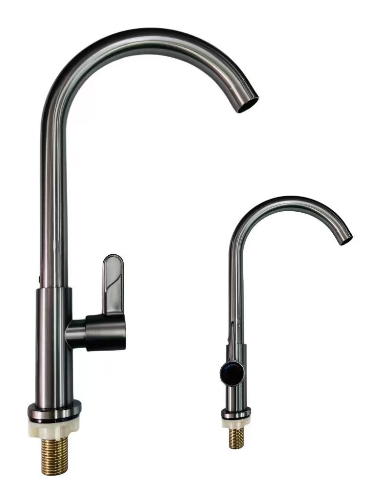 Southeast Asian single cold water kitchen sink, balcony laundry sink faucet, household rotatable single cold faucet, stainless steel details Picture