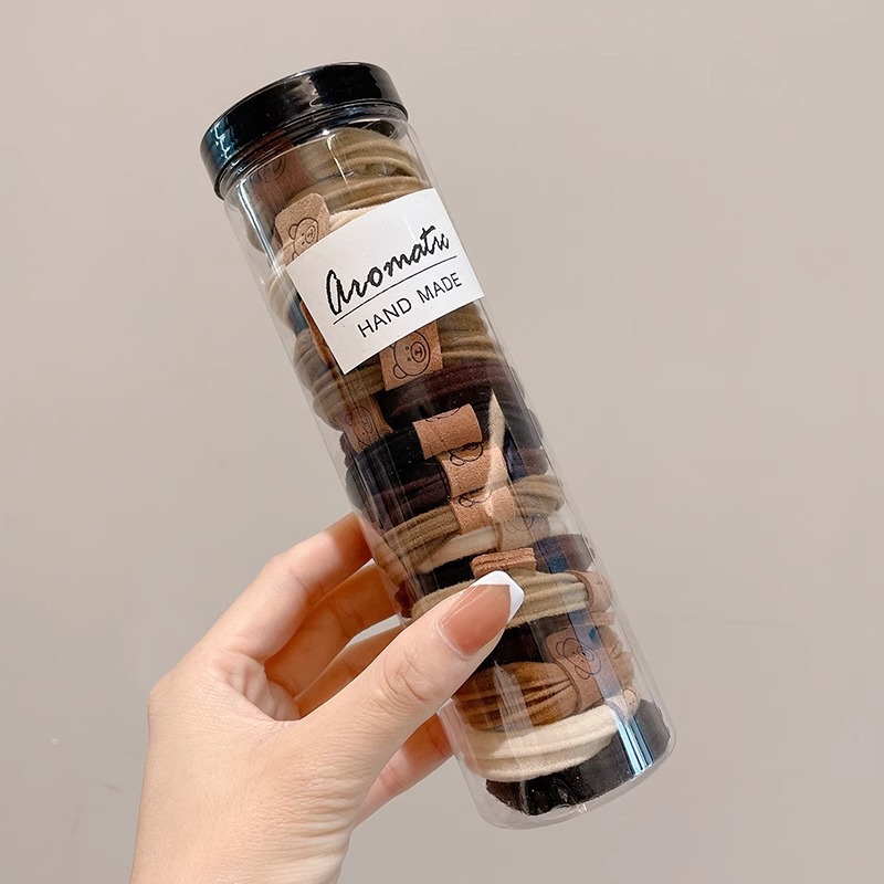 Simple nuevo Maillard cabeza cuerda de bola de las mujeres cabeza alta Cola de Caballo corbata de pelo cuerda de pelo alta elástico durable banda de goma tocado