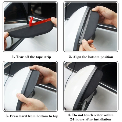 Rearview mirror rainproof sticker shield rain eyebrow change decoration