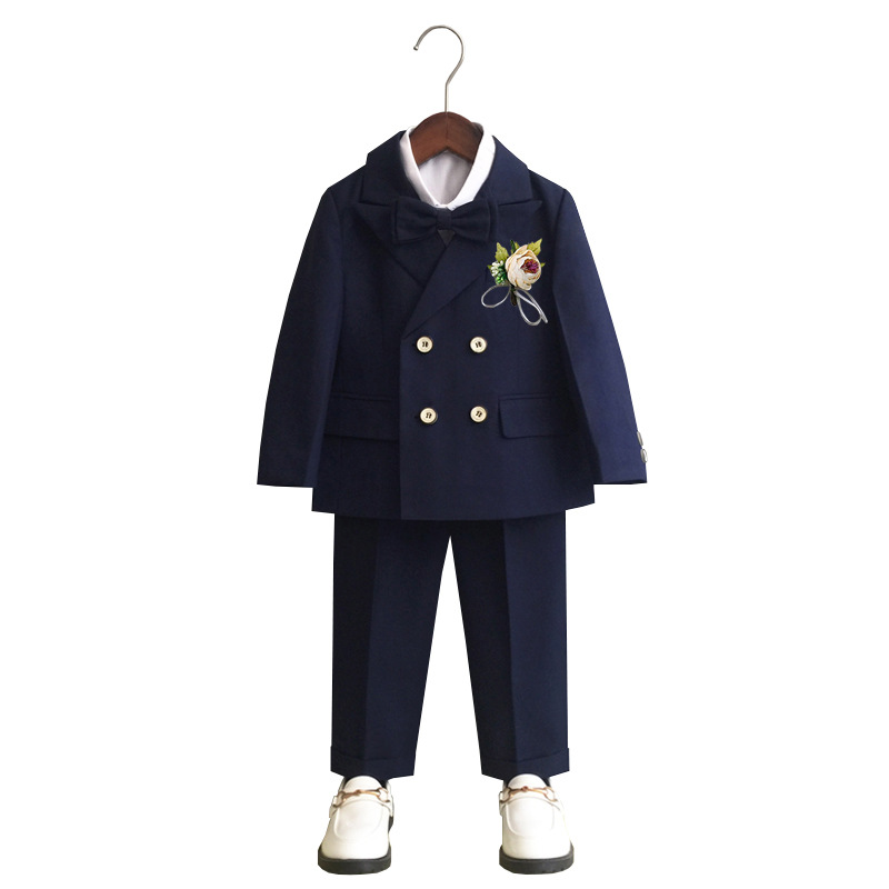 Children's suit suit boys' autumn and winter flower girl wedding dress baby's one-year-old children's suit piano costume summer