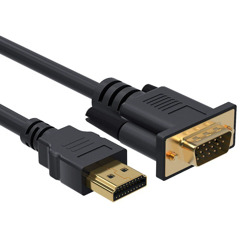 [HDMI 转VGA1.8米 转接线1080p 电脑视频连接线 HDMI TO VGA带芯片]