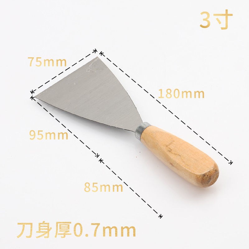 Cuchillo de mortero personalizado espeso 3 pulgadas cuchillo de raspado de madera cuchillo de limpieza de raspado de raspado de limpieza especial de 5 pulgadas cuchillo de acero inoxidable