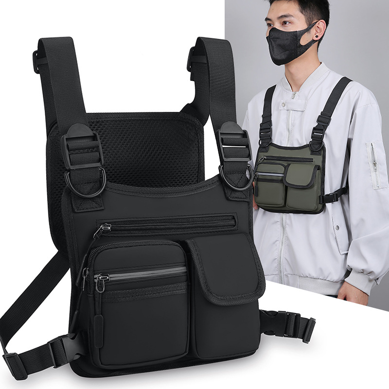 Outdoor Travel Tactical Bag, Sports Men's Chest Bag, Workwear Casual Vest Bag, Personalized Crossbody Bag, Men's Commuter Bag