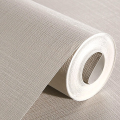 Non woven wallpaper solid color modern minimalist bedroom living room hotel engineering linen decorative wallpaper 99021