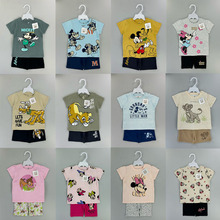 一手起批D夏季宝宝短袖2件套法国单带衣架 Baby Play Set