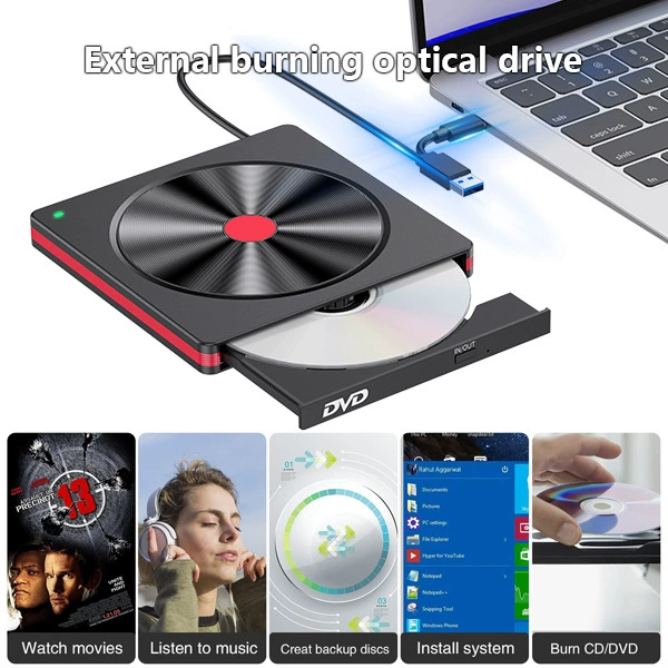 External USB optical drive laptop desktop computer external optical drive burner portable mobile DVD player